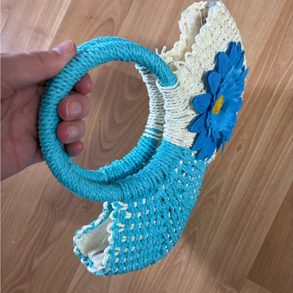 Woven Straw beach bag with Round Handle - Picture 4 of 8